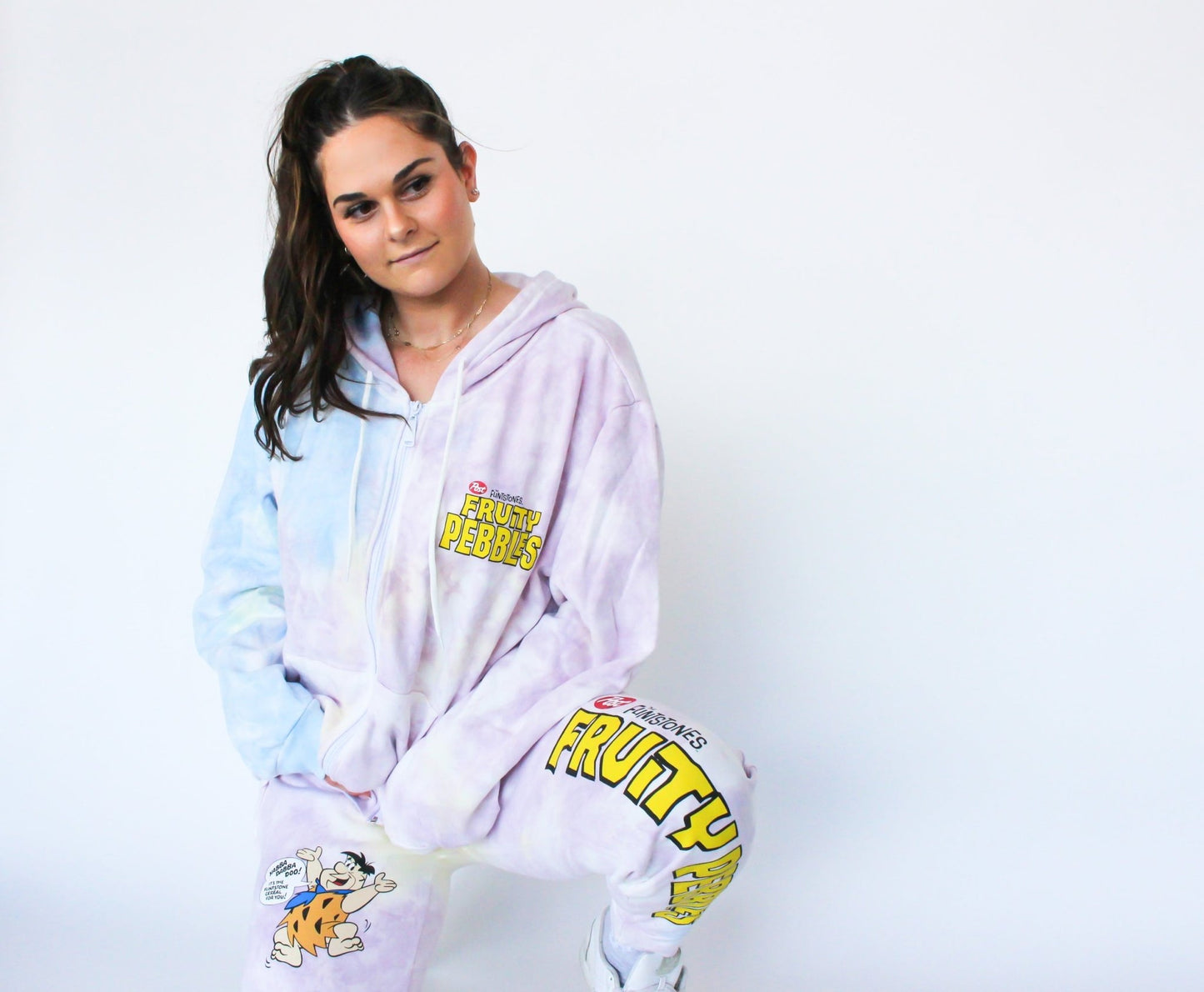 Fruity Pebbles Tie-Dye Hoodie - Rockamilly-Tops-Vintage