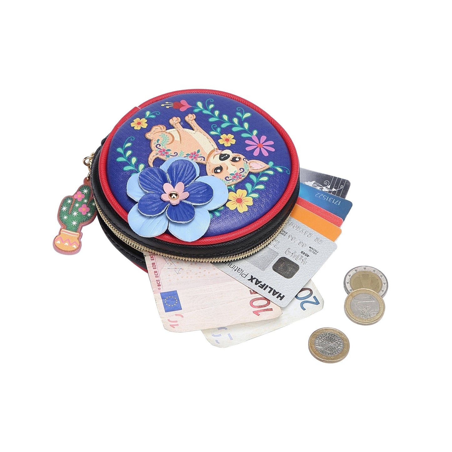 Gardens of the World Mexico Round Coin Purse - Rockamilly-Bags & Purses-Vintage