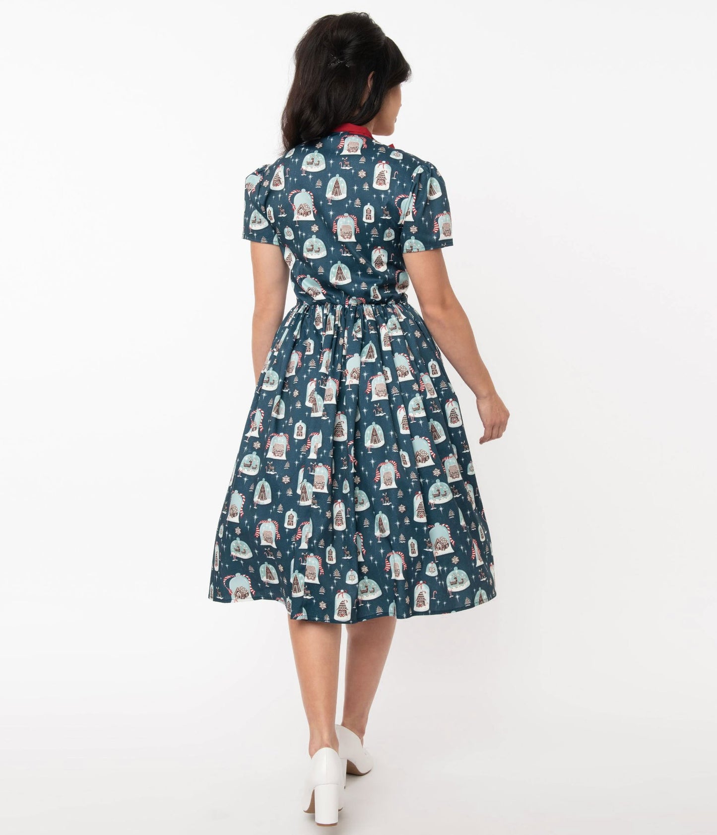 Gingerbread Village Cora Swing Dress - Rockamilly-Dresses-Vintage