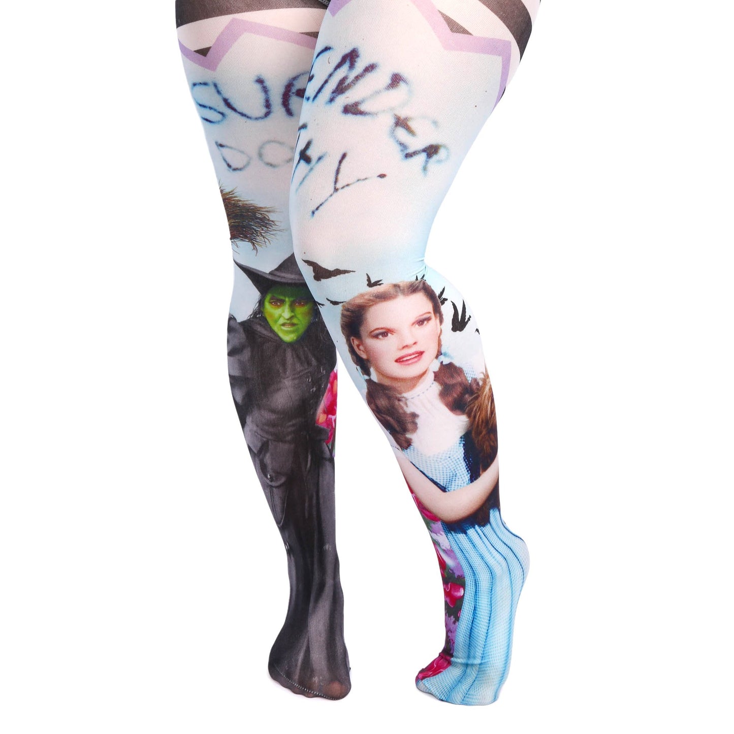 Good And Evil Tights - Rockamilly-Hosiery-Vintage