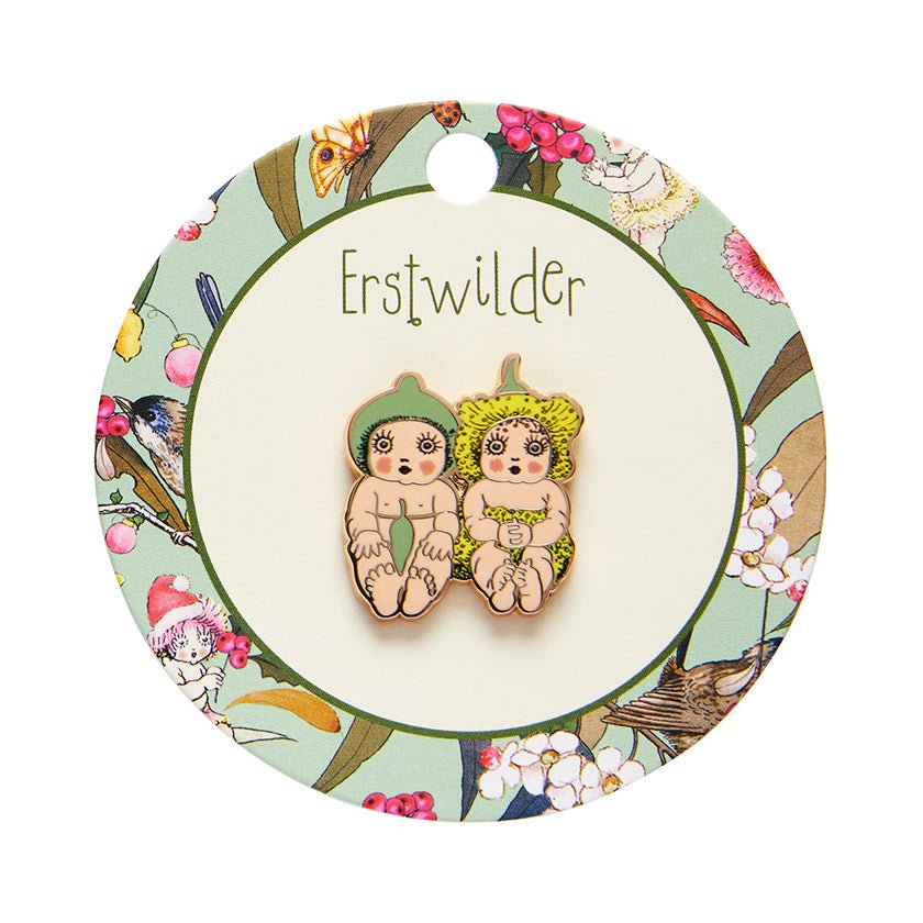 Gumnut Twins Enamel Pin - Rockamilly-Jewellery-Vintage