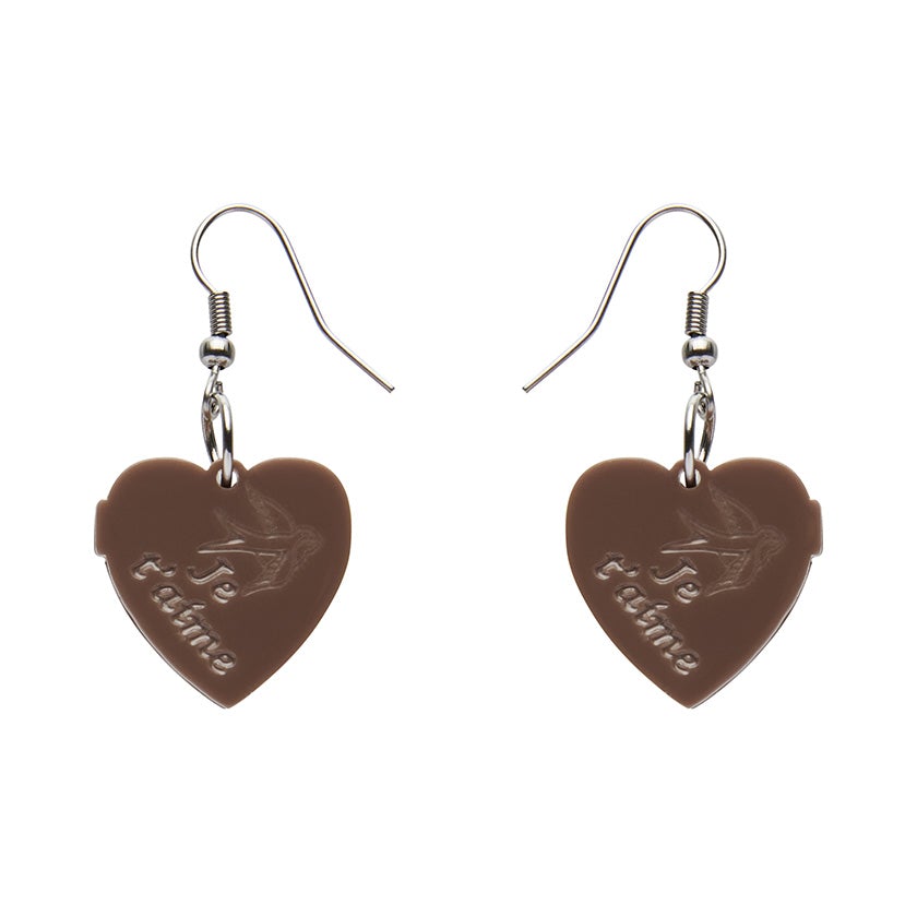 Heart of Caché Drop Earrings - Rockamilly-Jewellery-Vintage