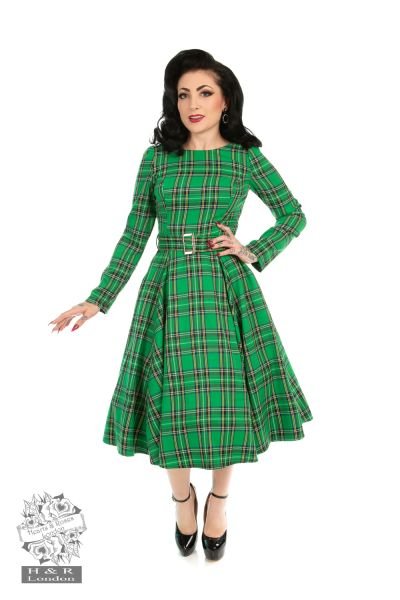 Highland Swing Dress - Green - Rockamilly-Dresses-Vintage