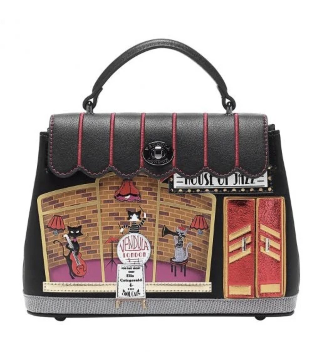 House Of Jazz Mini Grace Bag - Rockamilly-Bags & Purses-Vintage