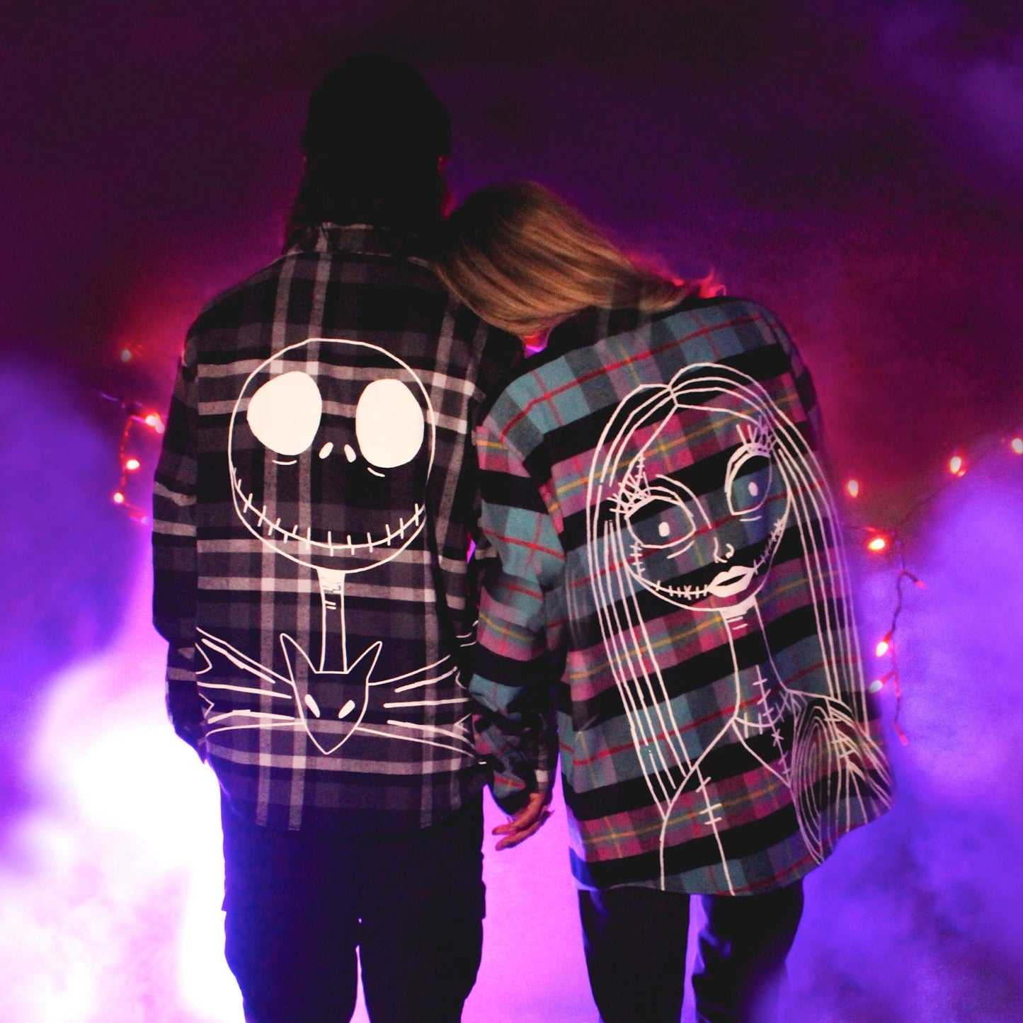 Jack Skellington Flannel - Rockamilly-Tops & Blouses-Vintage