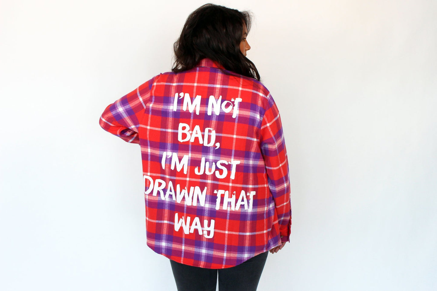 Jessica Rabbit Flannel Shirt - Rockamilly-Tops-Vintage
