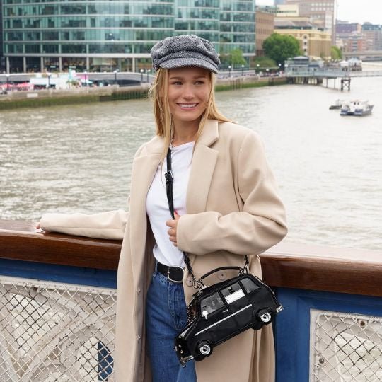 London Cats & Corgis Black Cab Novelty Bag - Rockamilly-Bags & Purses-Vintage