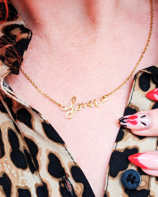 "Lover" Necklace - Rockamilly-necklace-Vintage