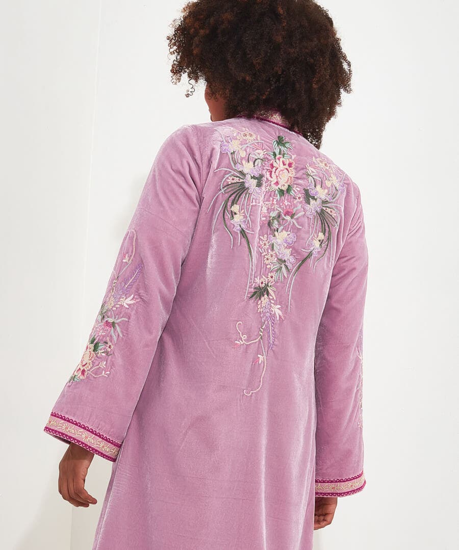 Luna Embroidered Boutique Kimono - Rockamilly-Jackets & Coats-Vintage