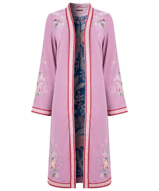 Luna Embroidered Boutique Kimono - Rockamilly-Jackets & Coats-Vintage