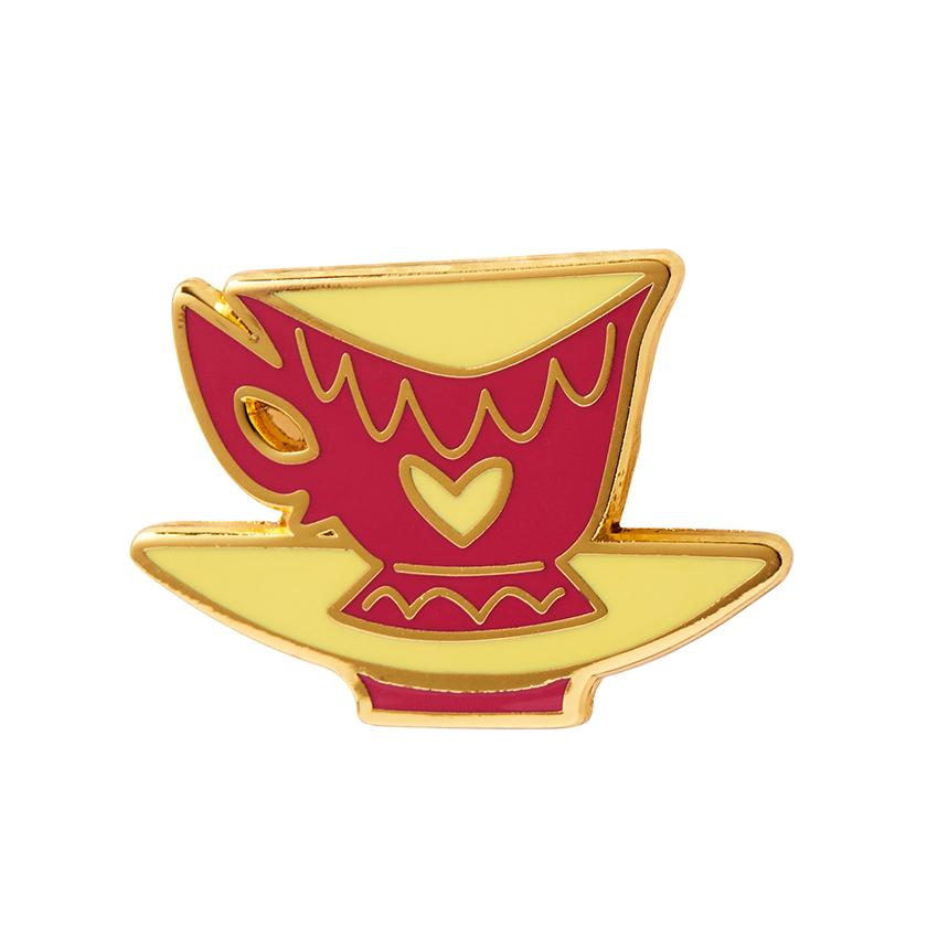 Mad Hatter's Tea Party Cup Enamel Pin - Rockamilly-Jewellery-Vintage