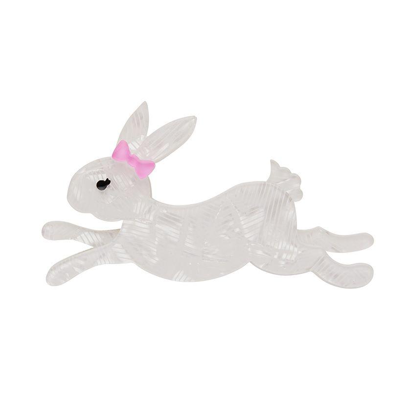 Marshmallow Rabbit Brooch - Rockamilly-Jewellery-Vintage