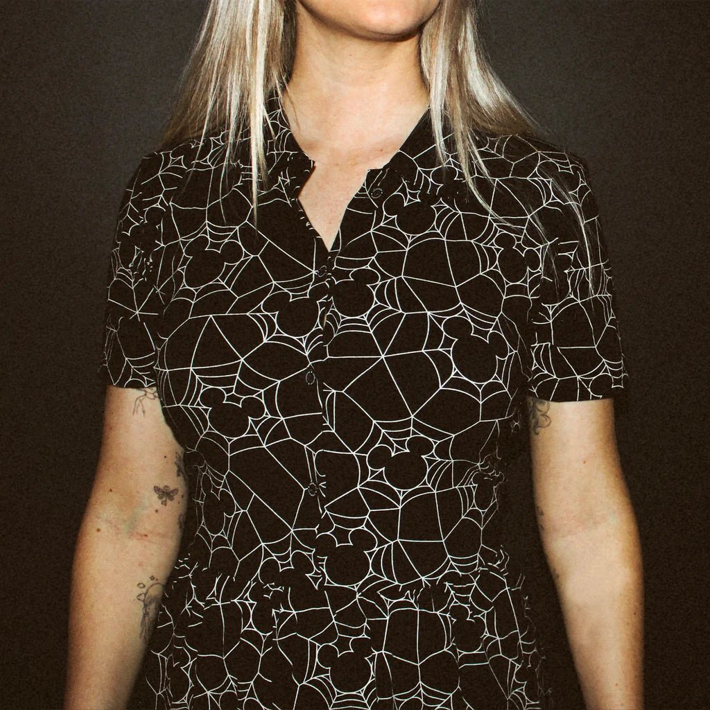 Mickey Mouse Spiderweb Dress - Rockamilly-Dresses-Vintage