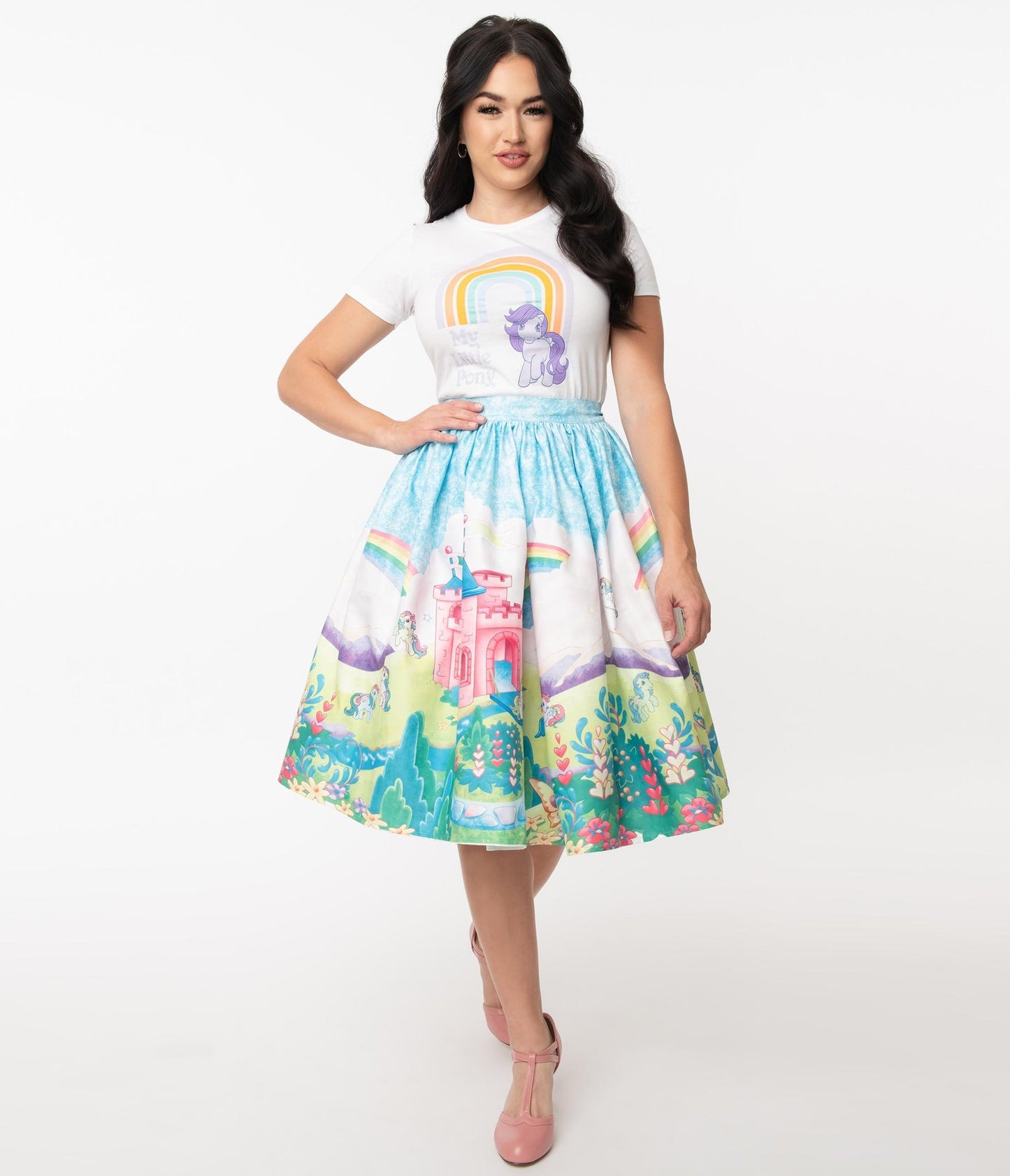 My Little Pony Dream Castle Swing Skirt - Rockamilly-Skirts & Shorts-Vintage