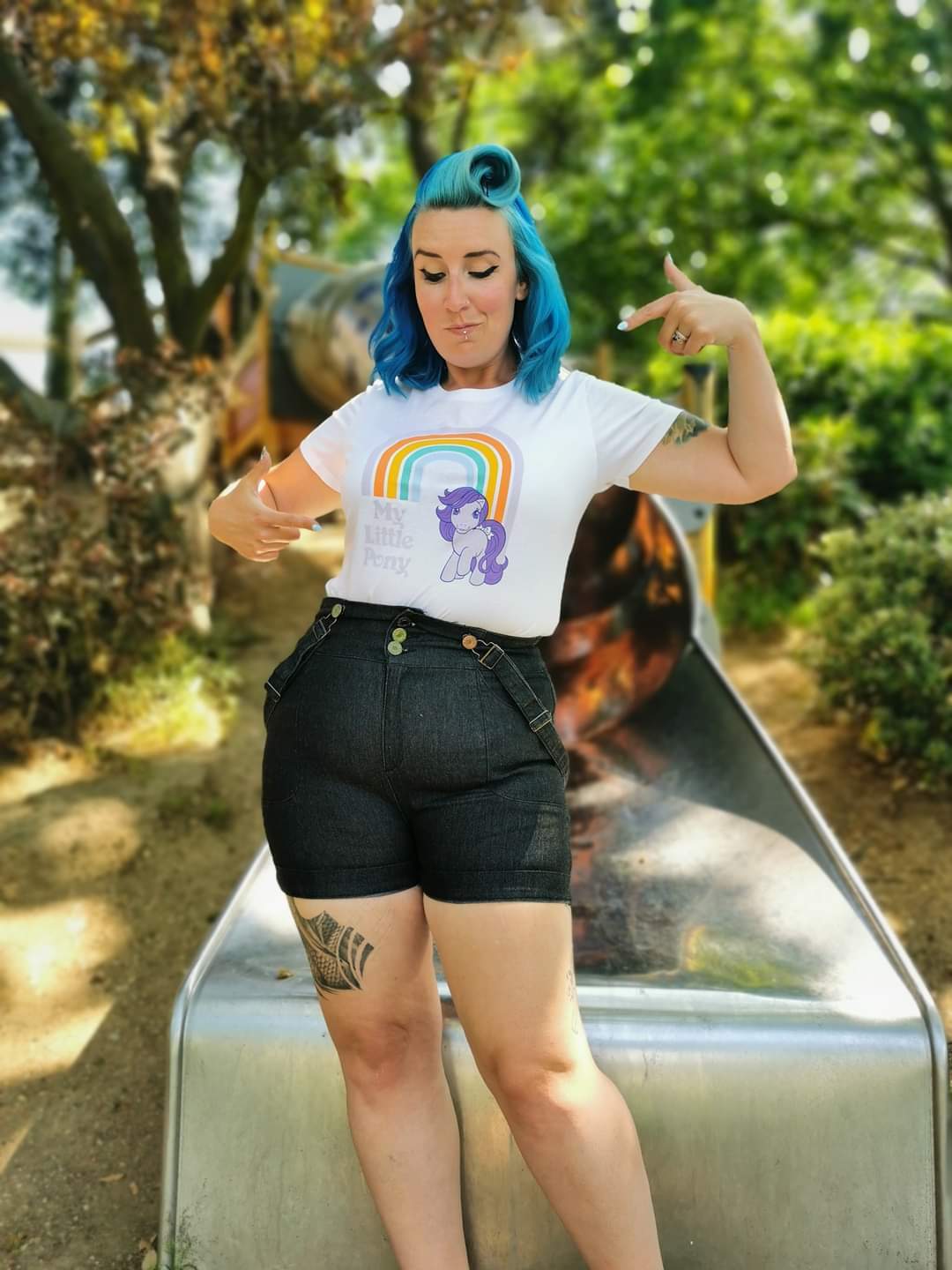 My Little Pony Elsie Retro Rainbow Graphic Tee - Rockamilly-Tops-Vintage