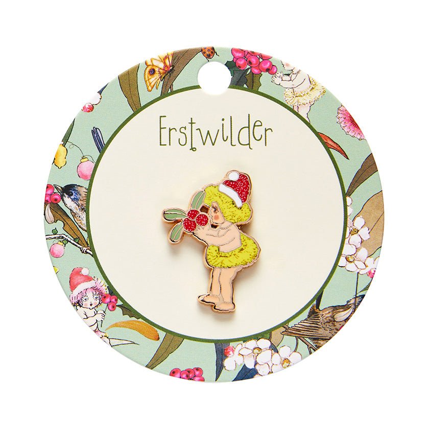 Native Berries Christmas Enamel Pin - Rockamilly-Jewellery-Vintage