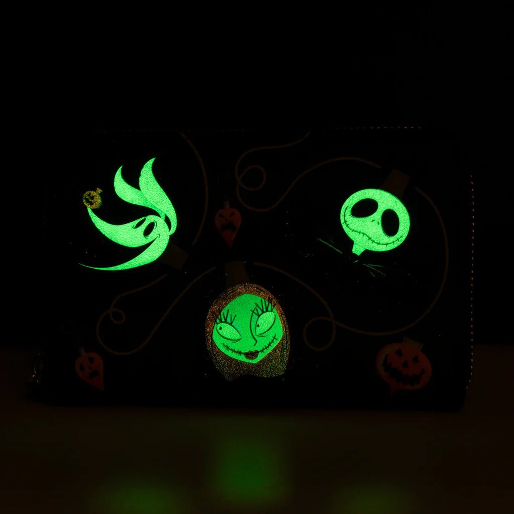 Nightmare Before Christmas Tree Lights Zip Around Wallet - Rockamilly-Bags & Purses-Vintage