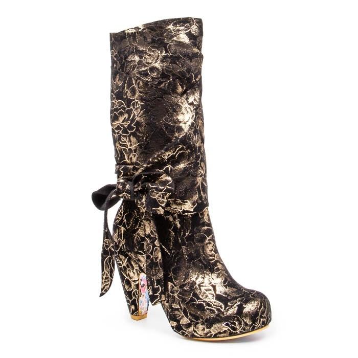 Party Pants Black/Gold - Rockamilly-Shoes-Vintage