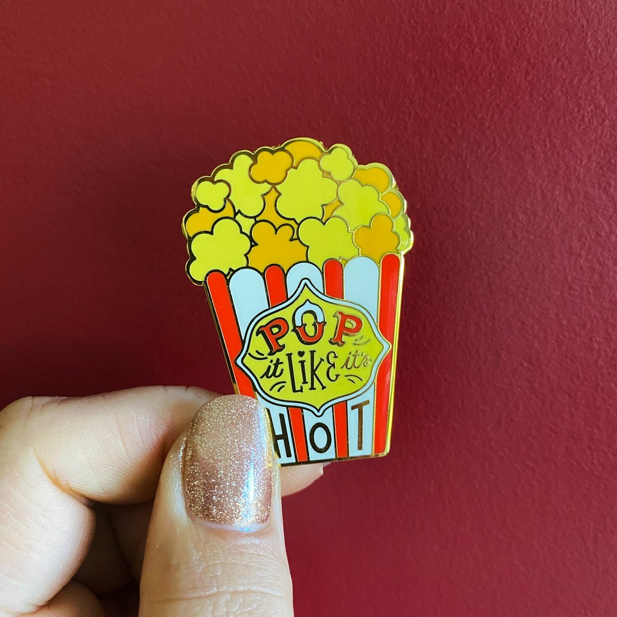 Pop It Like Its Hot Enamel Pin - Rockamilly-Jewellery-Vintage