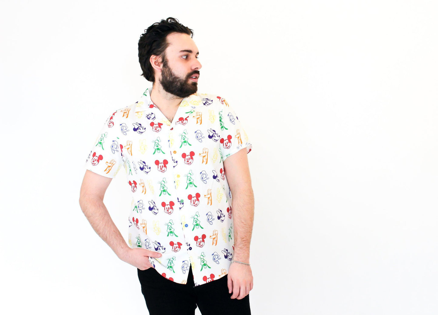 Rainbow 6 Camp Collar Shirt - Rockamilly-Tops-Vintage