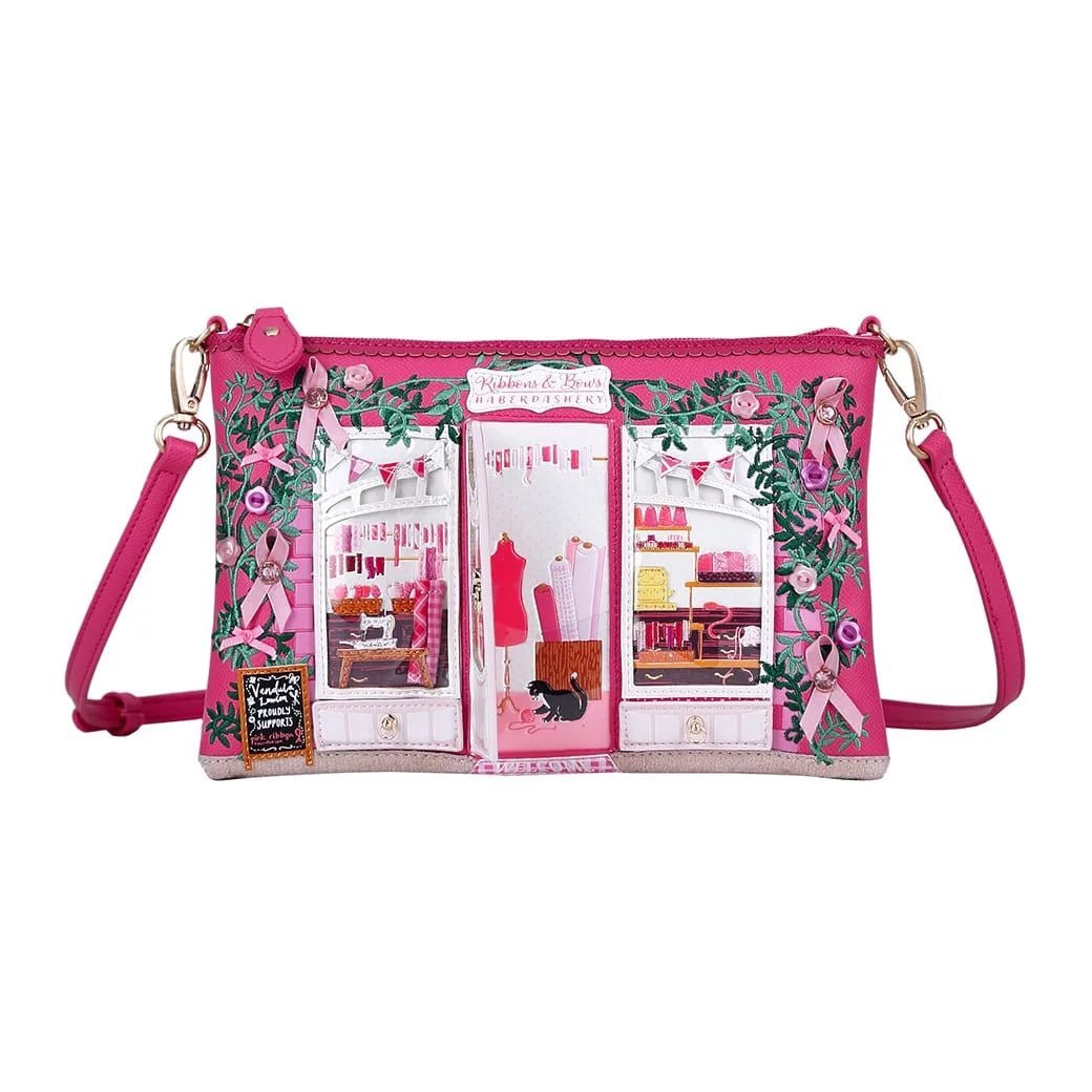 Ribbons & Bows Haberdashery - Pouch Bag - Rockamilly-Bags & Purses-Vintage