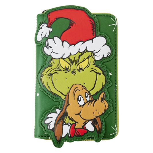 Santa Grinch & Max Zip Around Wallet - Rockamilly-Bags & Purses-Vintage