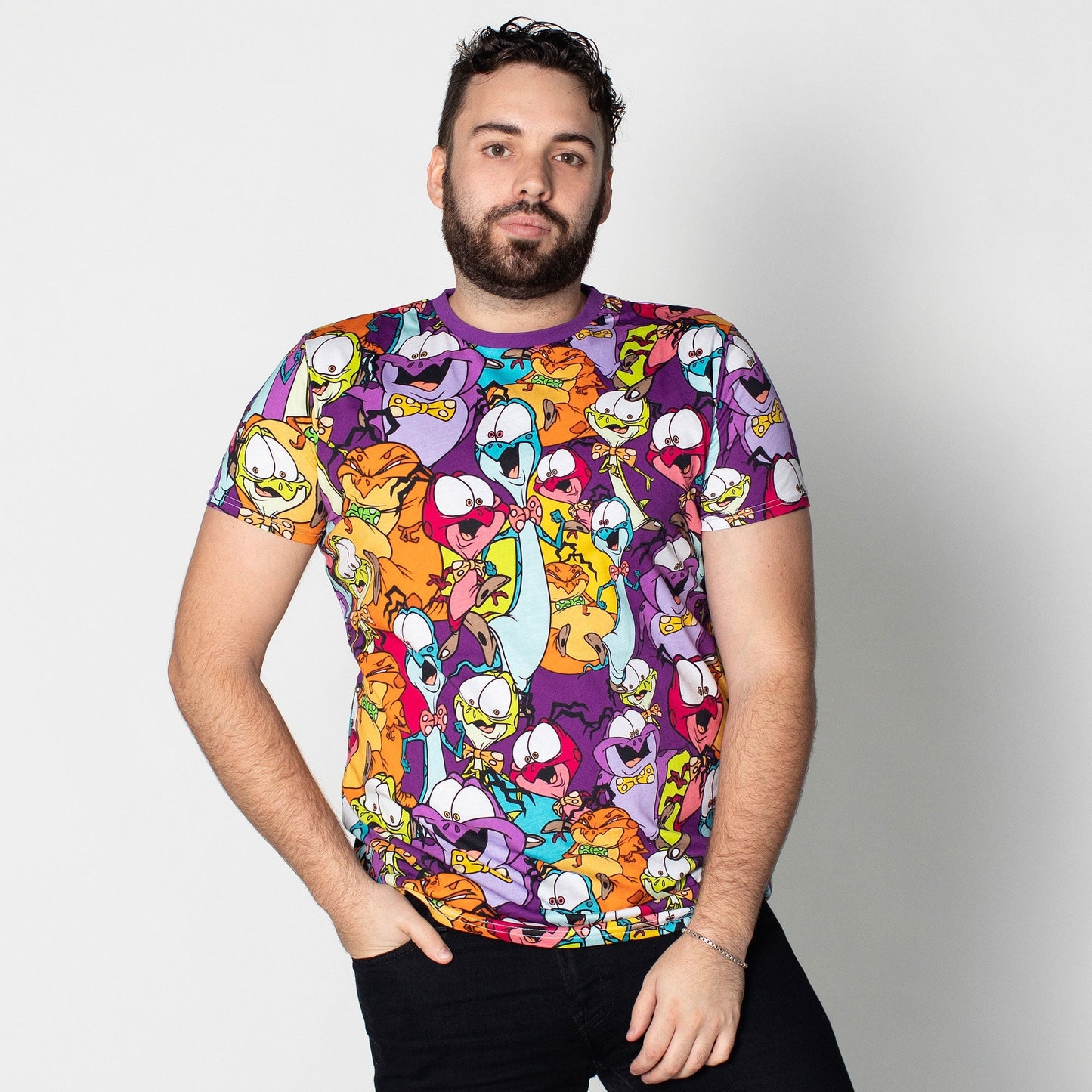 Space Jam Monsters AOP T-Shirt - Rockamilly-Tops-Vintage