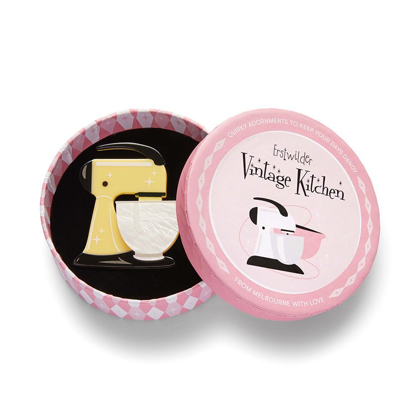 Spin Me Right Round Brooch - Lemon - Rockamilly-Jewellery-Vintage