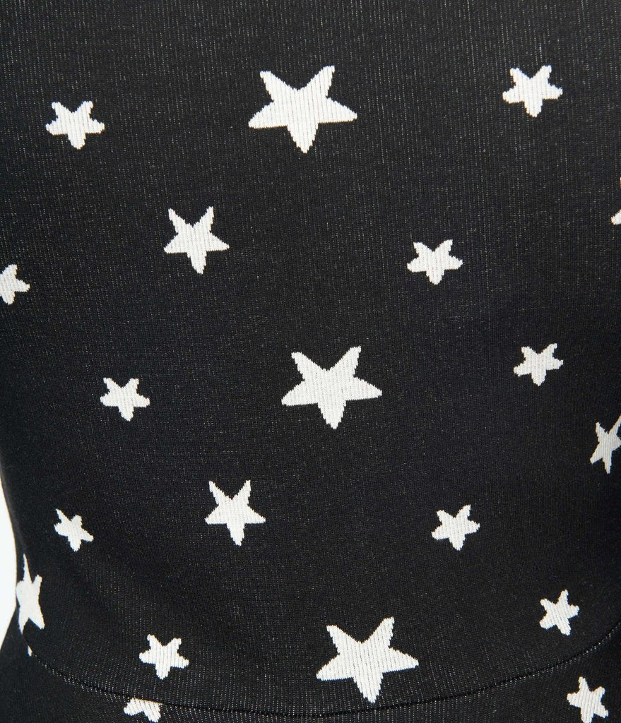 Star Print Flare Dress - Rockamilly-Dresses-Vintage