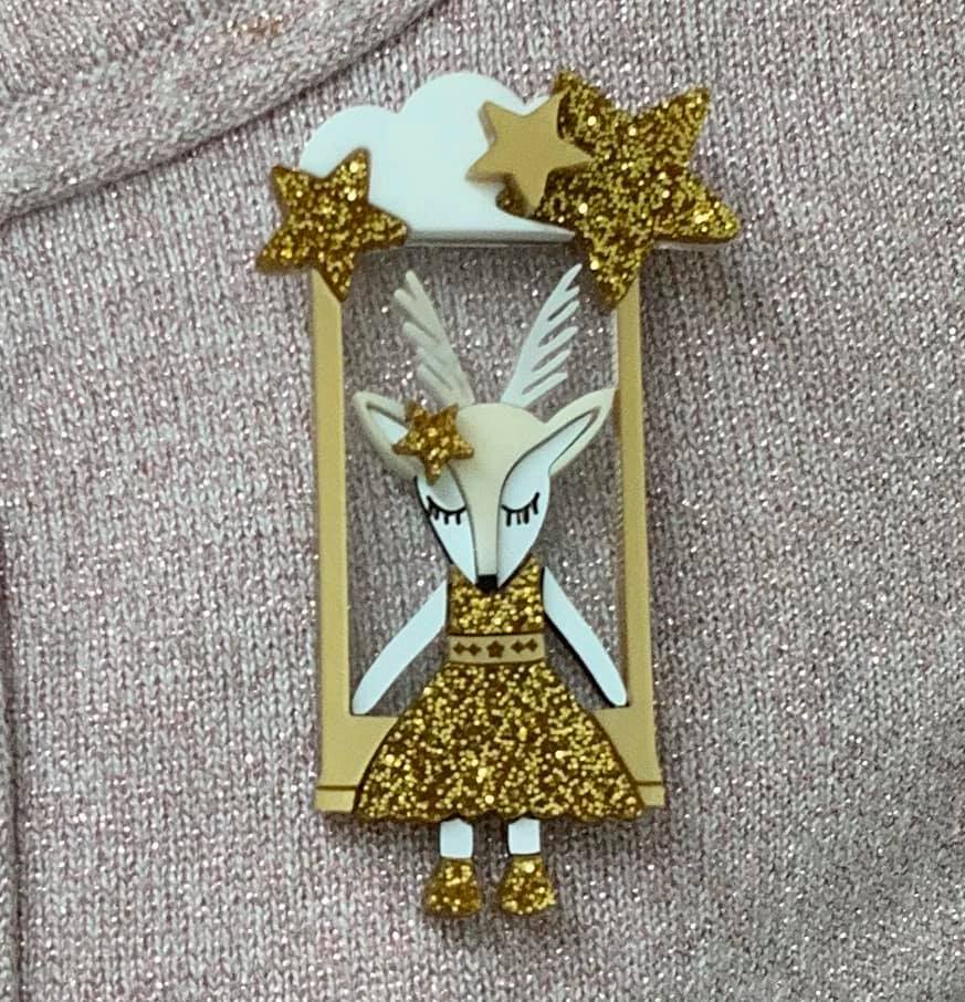 Star Swing Brooch - Rockamilly-Jewellery-Vintage