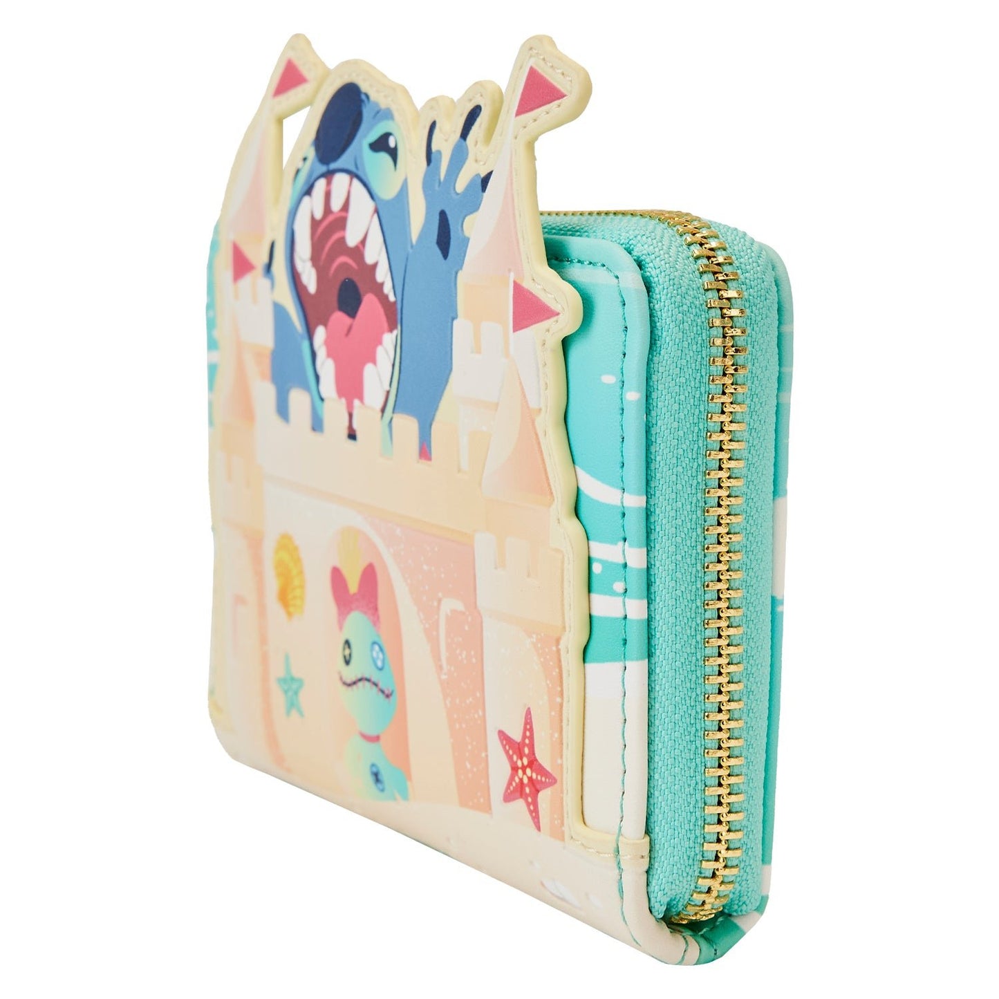 Stitch Sandcastle Beach Surprise Zip Around Wallet - Rockamilly-Bags & Purses-Vintage