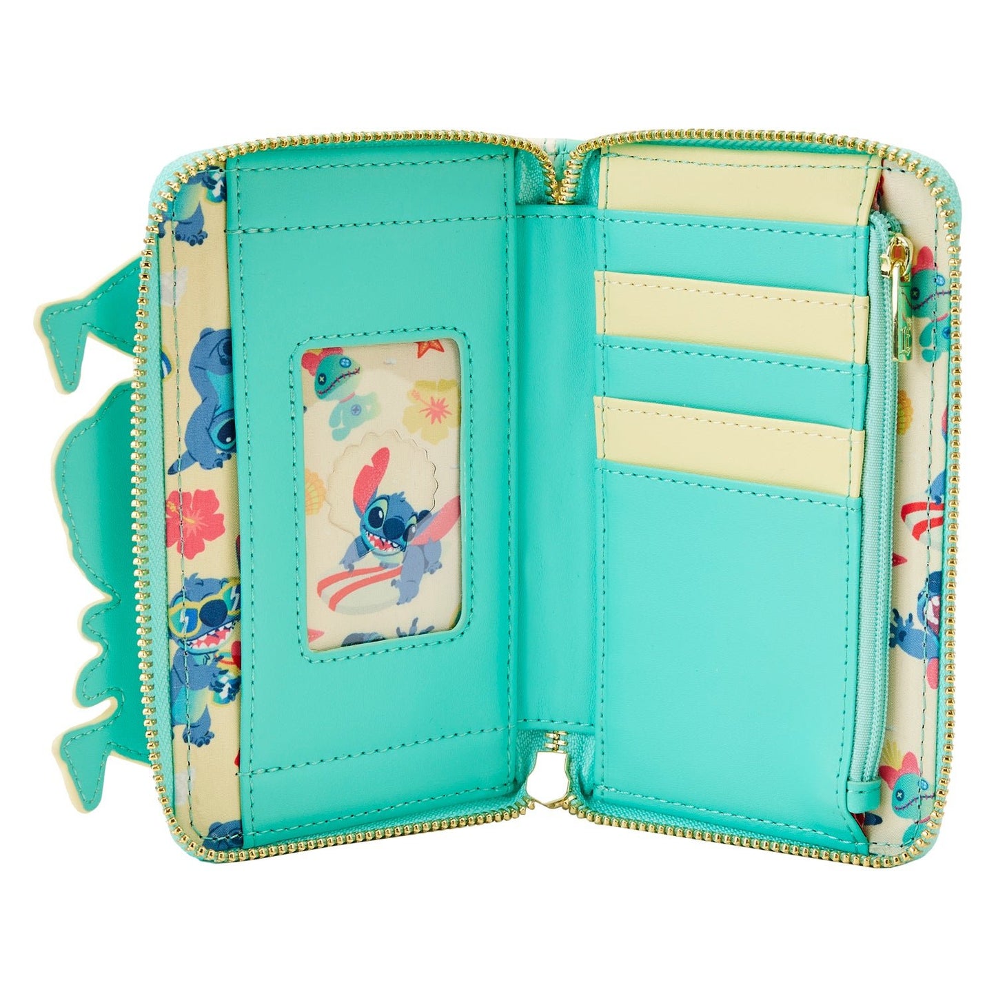 Stitch Sandcastle Beach Surprise Zip Around Wallet - Rockamilly-Bags & Purses-Vintage