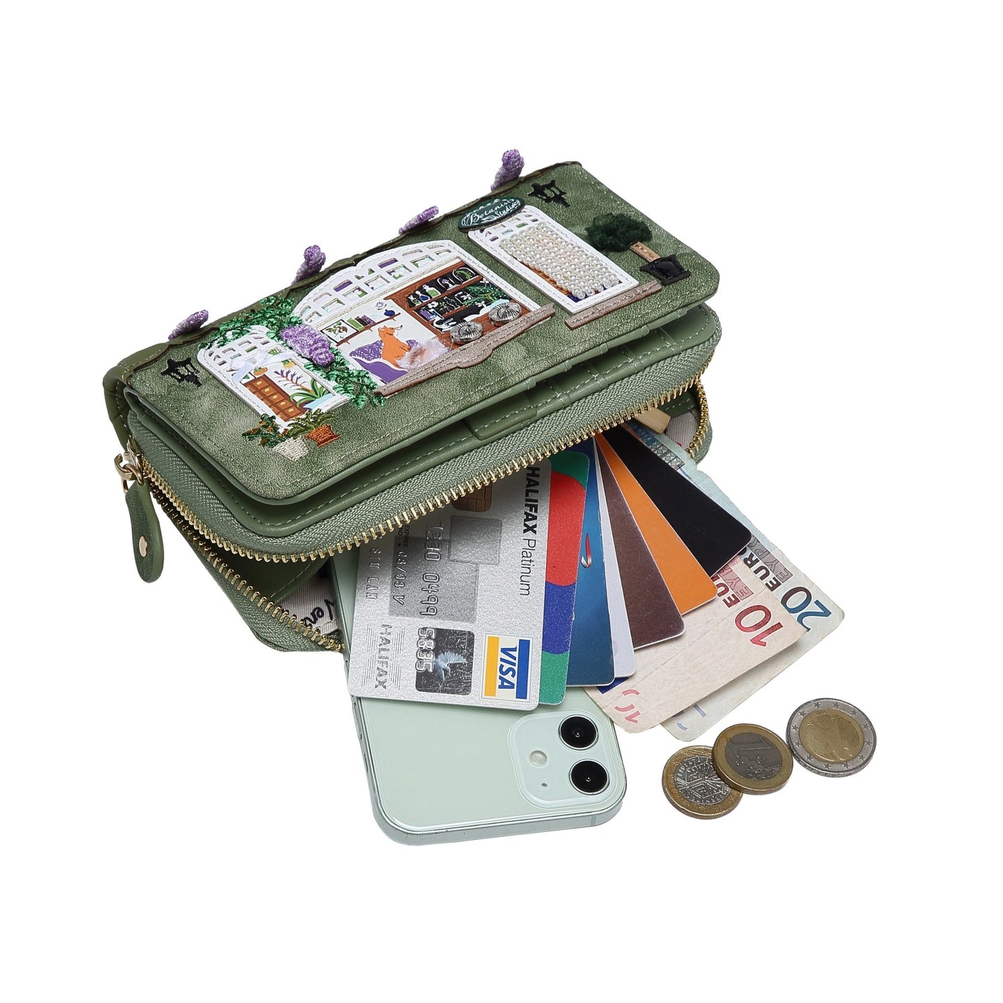 The Botanist Medium Ziparound Wallet - Rockamilly-Bags & Purses-Vintage