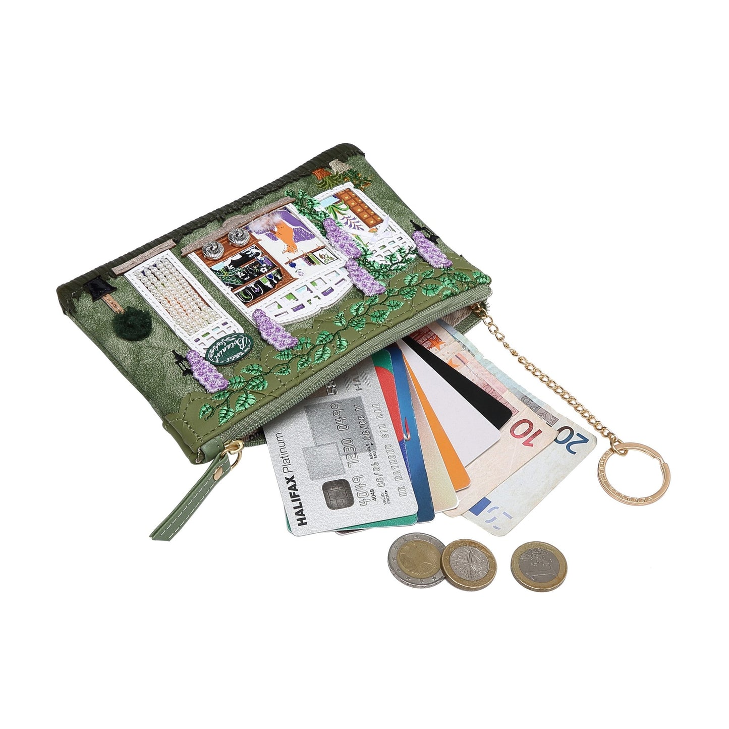 The Botanist Zipper Coin Purse - Rockamilly-Bags & Purses-Vintage