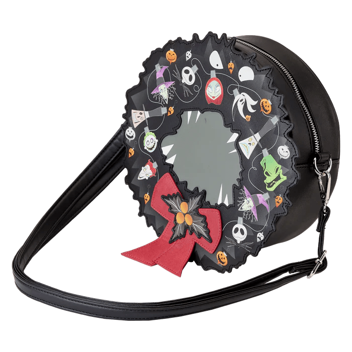 The Nightmare Before Christmas Figural Wreath Cross Body Bag - Rockamilly-Bags & Purses-Vintage