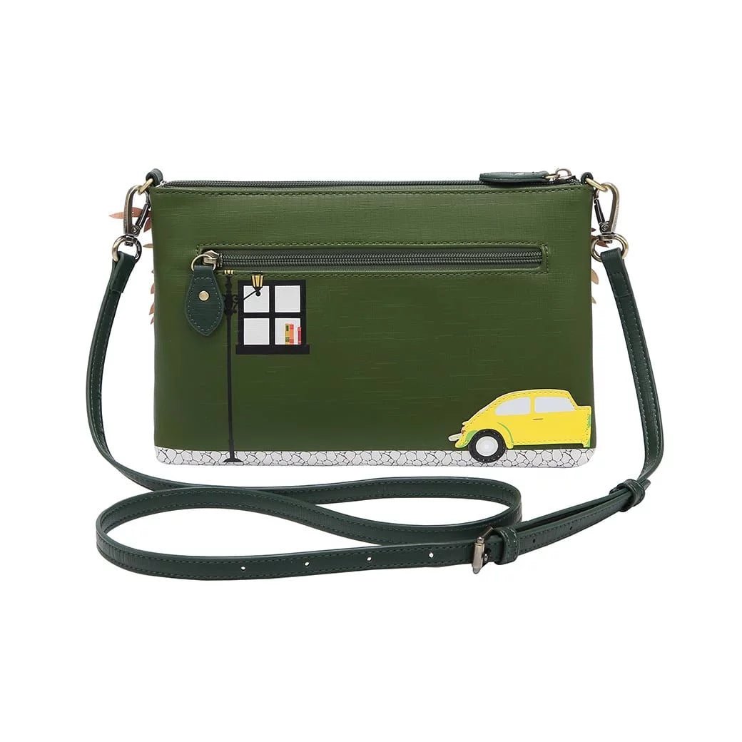 The Old Bookshop - Green Edition - Pouch Bag - Rockamilly-Bags & Purses-Vintage