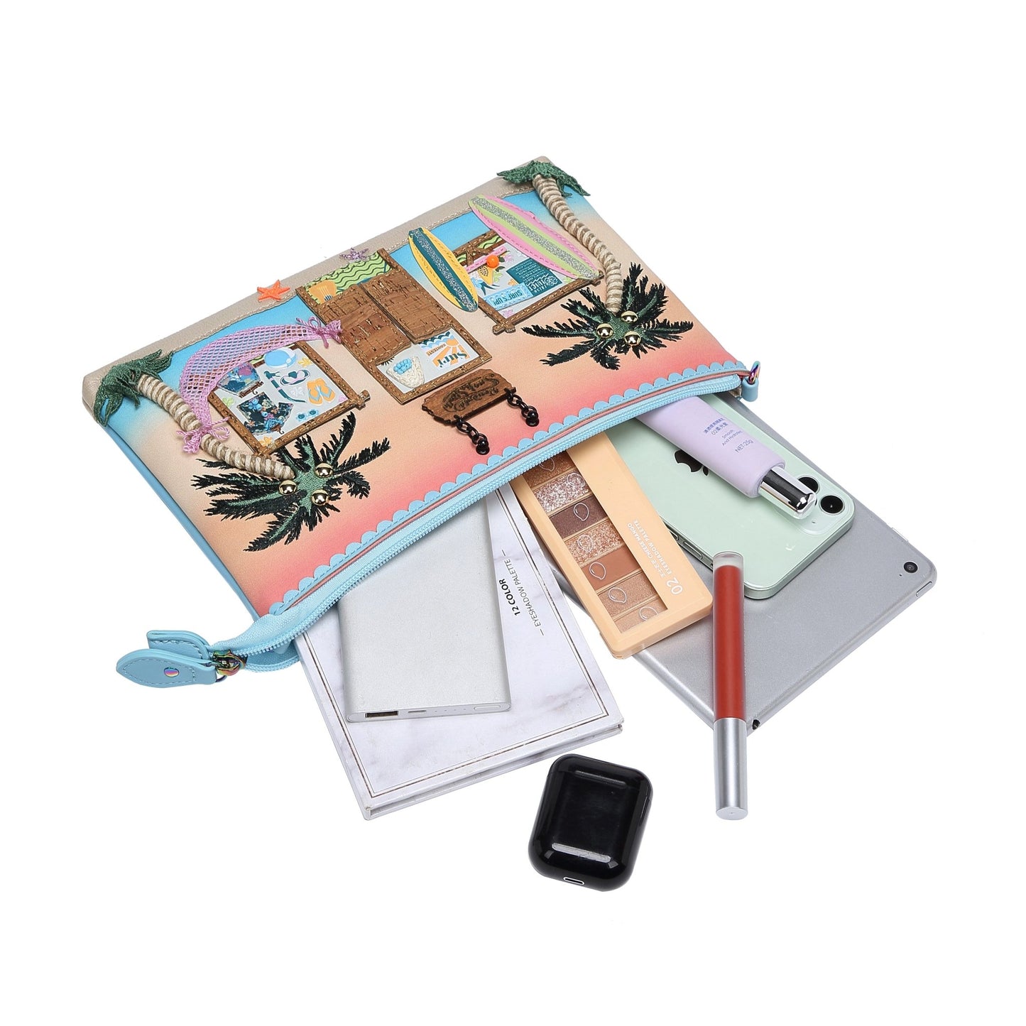 The Surf Shack Pouch Bag - Rockamilly-Bags & Purses-Vintage