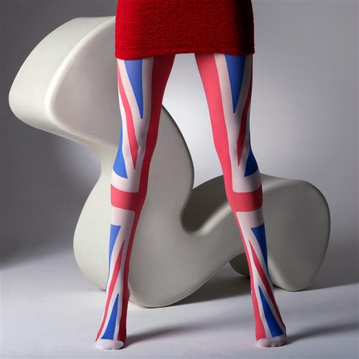 Union Jack Print Tights - Rockamilly-Hosiery-Vintage