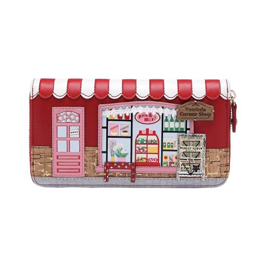 Vendula Corner Shop Large Ziparound Wallet - Rockamilly-Bags & Purses-Vintage