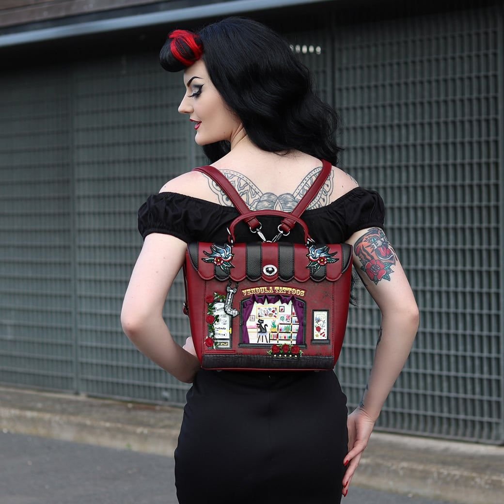 Vendula Tattoo Studio Backpack - Rockamilly-Bags & Purses-Vintage