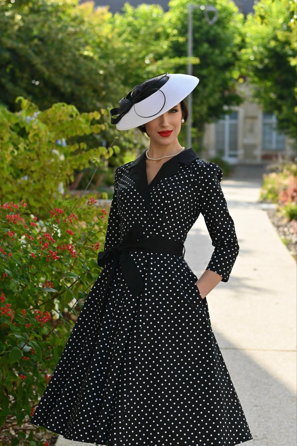 Cora Polka Dot Swing Dress