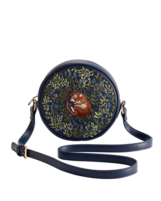Chloe Giordani ~ Dormouse Embroidered Circle Bag