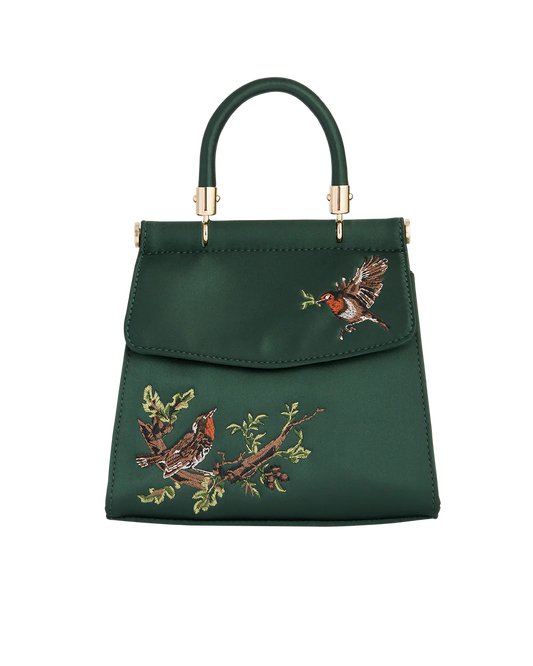 Robin Love Embroidered Tote Bag
