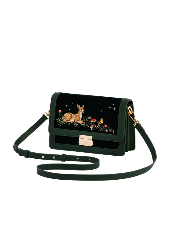 Fawn Embroidered Crossbody Bag
