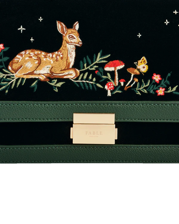 Fawn Embroidered Crossbody Bag