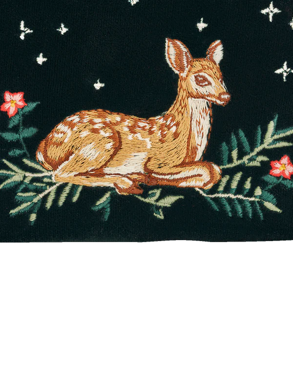 Fawn Embroidered Purse