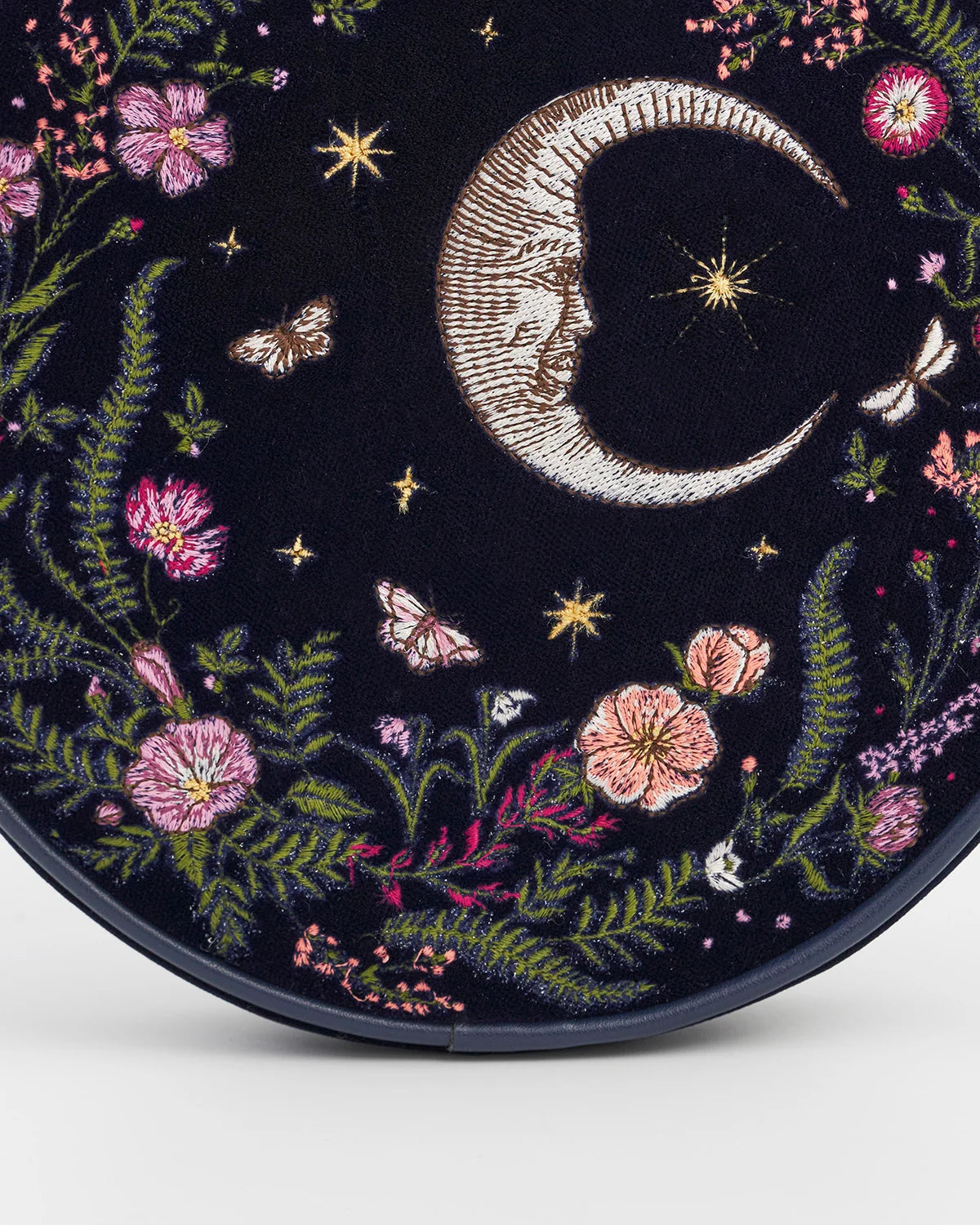 Chloe Midnight Garden Embroidered Circle Bag