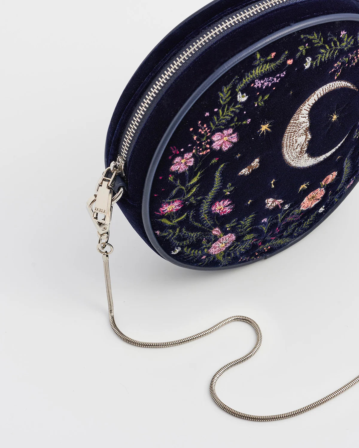 Chloe Midnight Garden Embroidered Circle Bag
