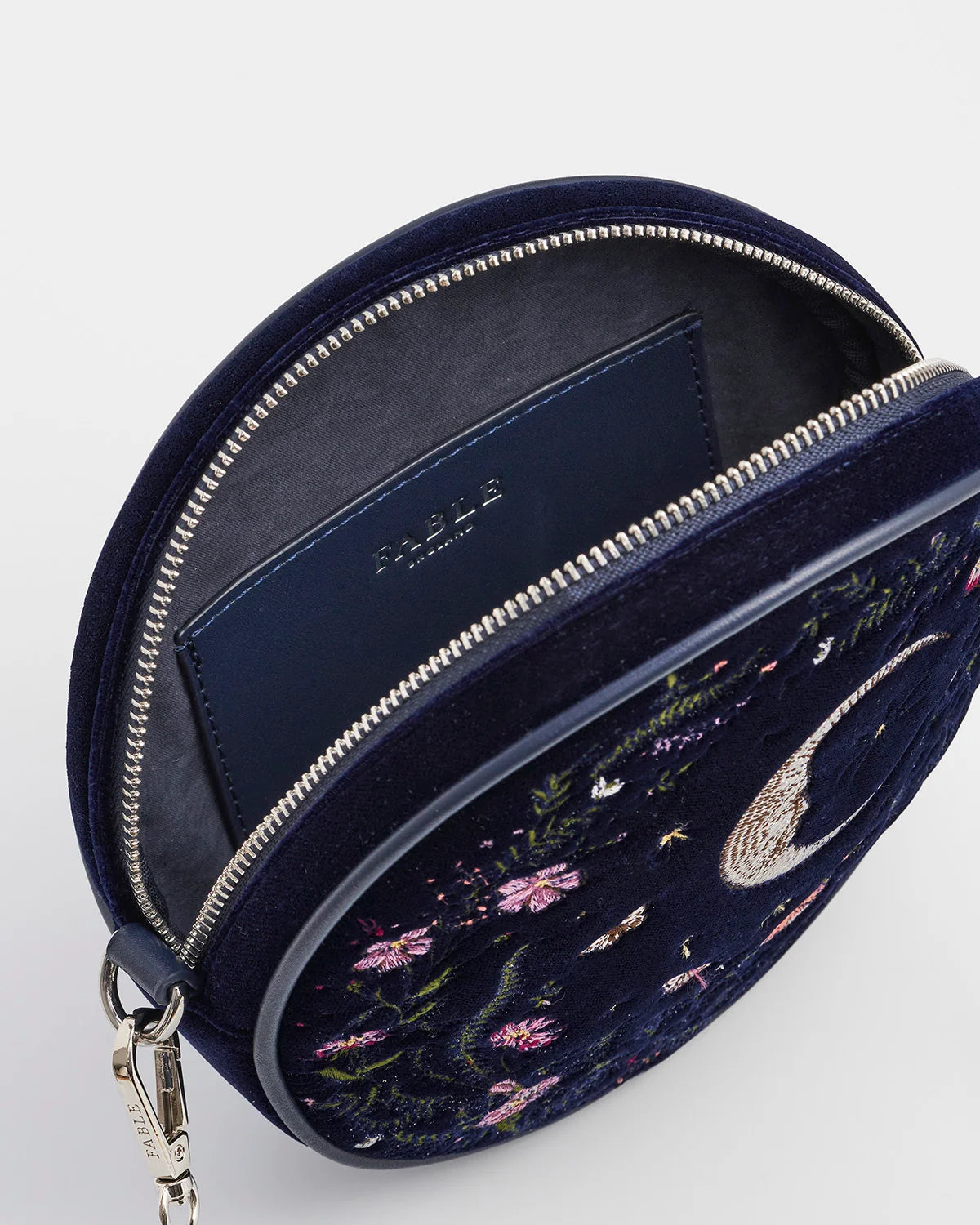 Chloe Midnight Garden Embroidered Circle Bag