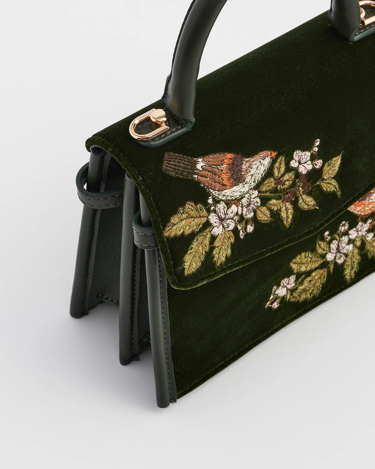 Eliza Wren Embroidered Top Handle Bag